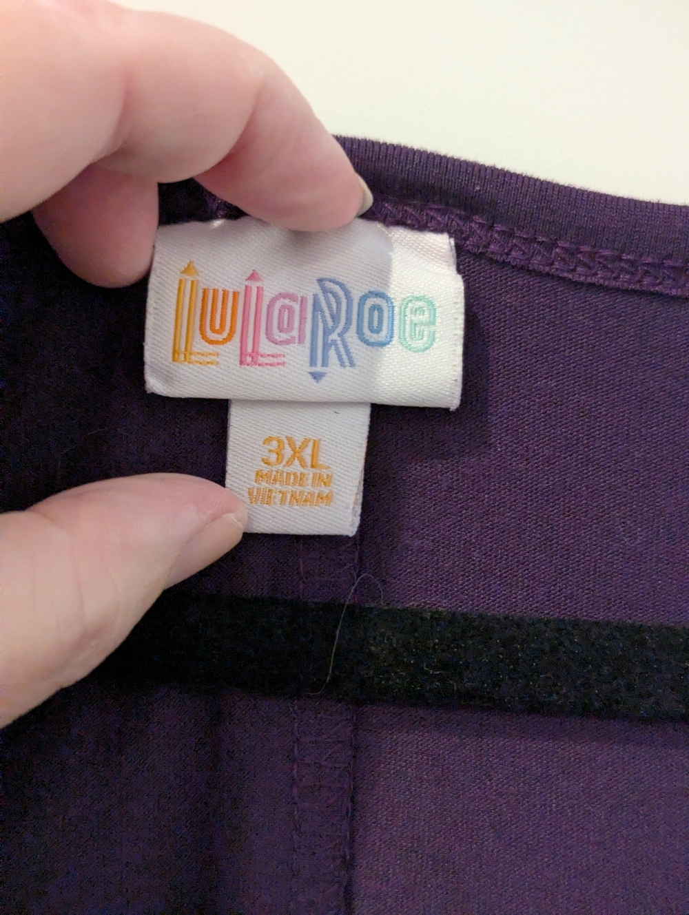 LuLaRoe Deep Purple High-Low Pocket Maxi Dress - Picture 3 of 4